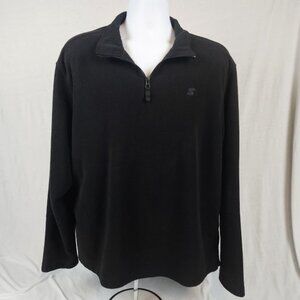 Starter Black Pullover 1/4 Zip Sweater Men's Size XL